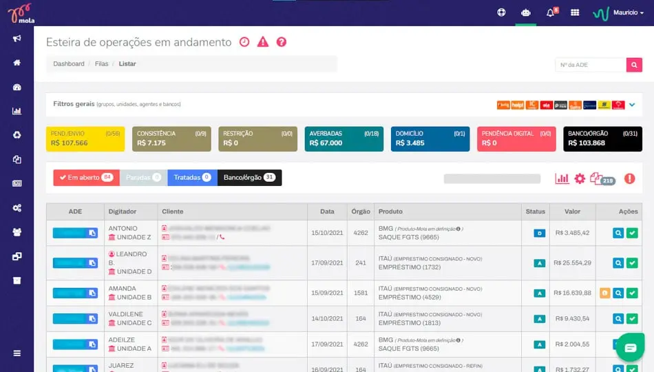 esteira de operacoes min