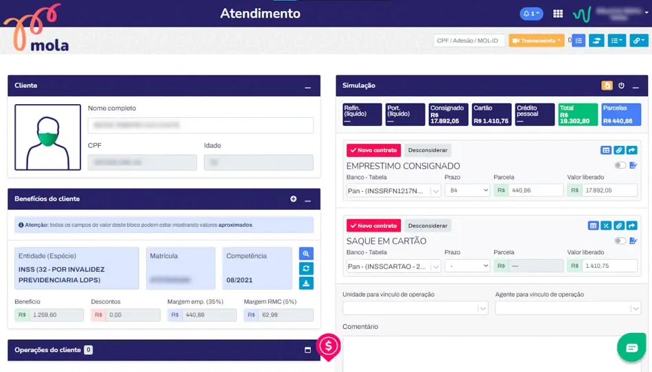 tela de simulacao min